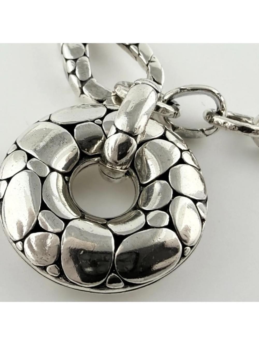 John Hardy Kali Sterling Silver Pebble Link Bracelet 925 - Picture 4 of 4